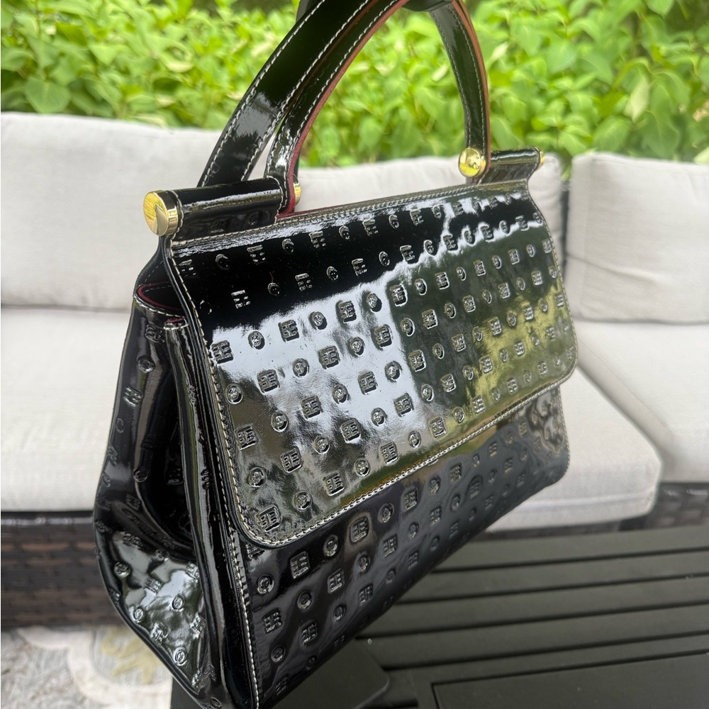 Arcadia top handle patent leather satchel - Picture 4 of 11